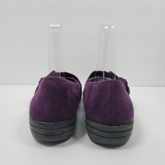 Easy Street Comfort Wave Women's Purple Mary Jean Strip Side Bow Shoes US 7.5M - Picture 4 of 8